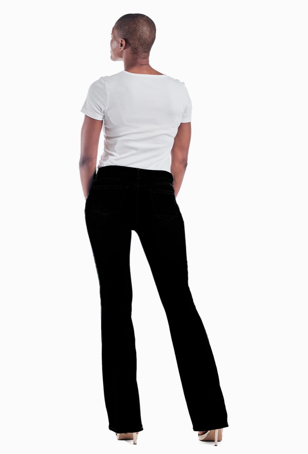 1822 Extra Long Butter Slim Black Bootcut Jeans