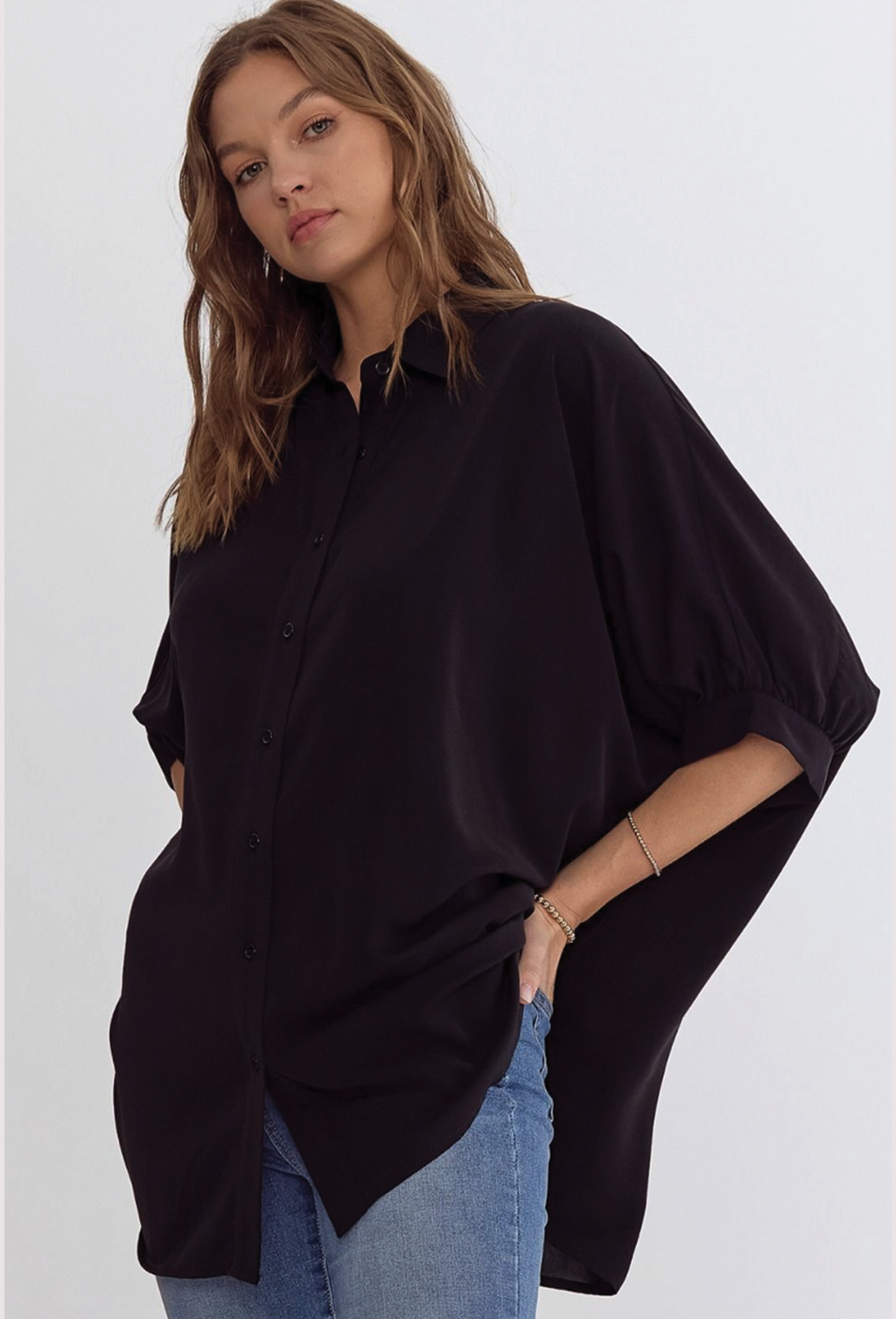 Entro Drapey Dolman Sleeve Shirt