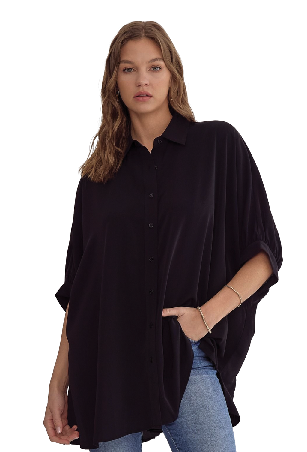 Entro Drapey Dolman Sleeve Shirt