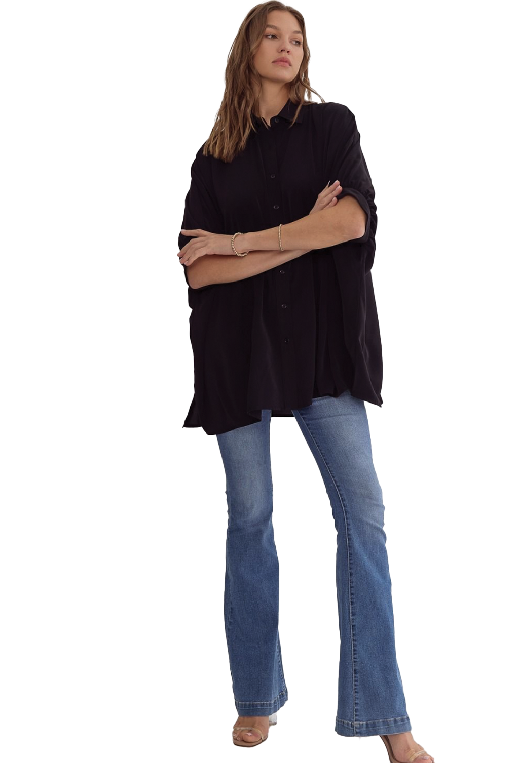 Entro Drapey Dolman Sleeve Shirt