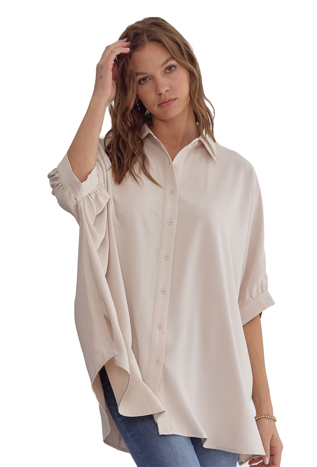 Entro Drapey Dolman Sleeve Shirt