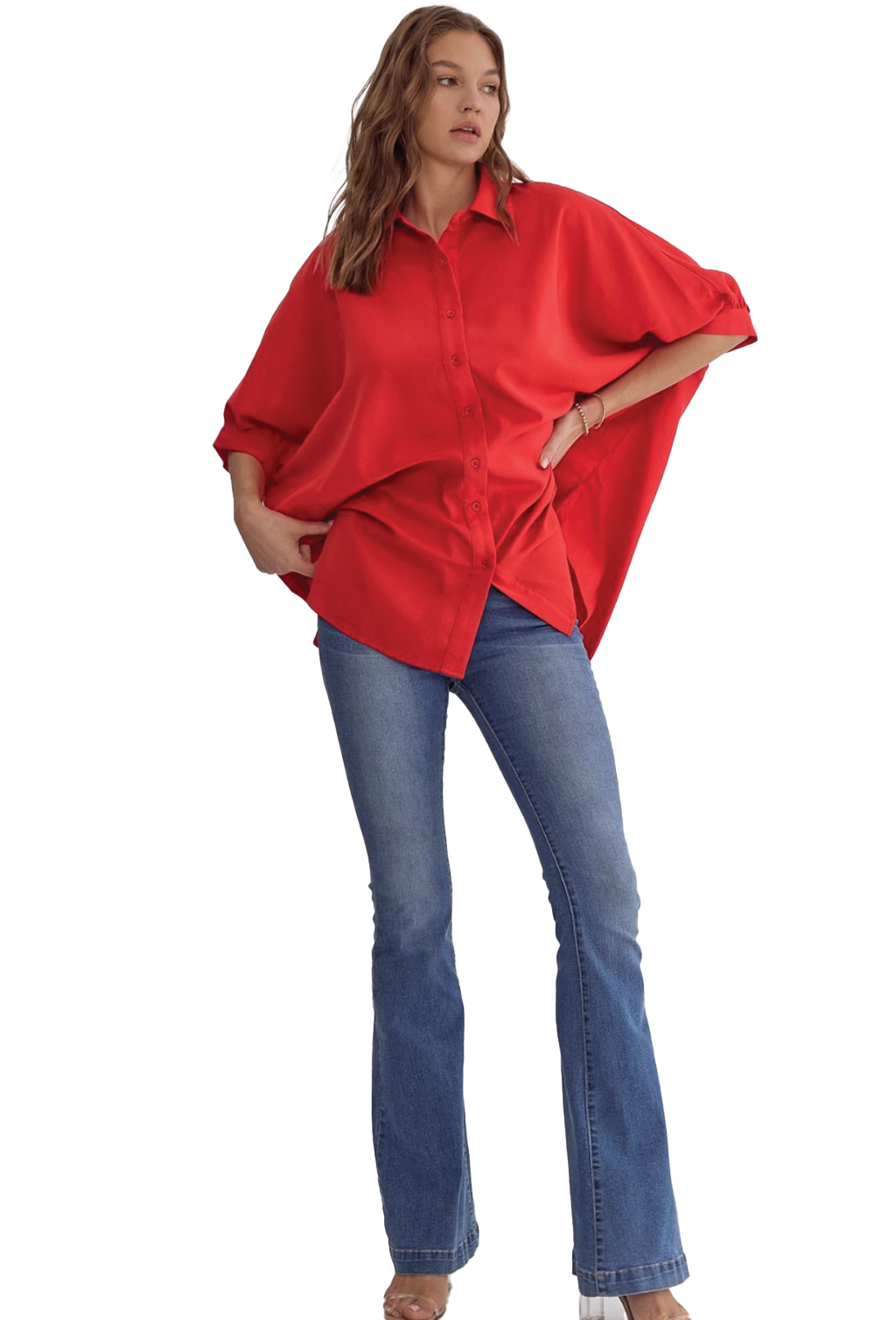 Entro Drapey Dolman Sleeve Shirt